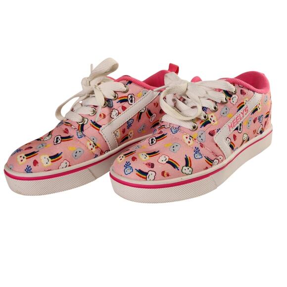 HEELYS Pro 20 Pink Rainbow Print Sneakers, Kids Size 2 - Picture 1 of 9